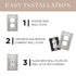 Hand Hammered Duplex Outlet Switch Wall Plate - Brushed Nickel Finish